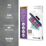 Fellowes Enhance80 Self Adhesive Laminating Pouch A3 160 Micron Total Gloss (Pack of 100) 5302302 image 2