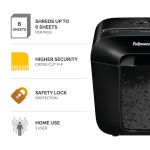 Fellowes Powershred LX25 Cross-Cut P-4 Shredder Black 4171101 image 2