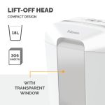 Fellowes Powershred LX70 Cross-Cut Shredder White 100017469 image 6