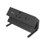 Fellowes Power Desk Type G UK/IE 1 Socket 1 USB-A + 1 USB-C Port Black 100136980 image 1