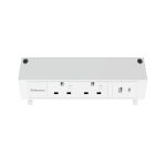 Fellowes Power Desk 2 Type G UK/IE 2 Sockets 1 USB-A + 1 USB-C Port White 100137181 image 2