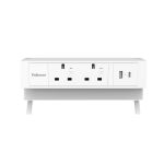 Fellowes Power Desk 2 Type G UK/IE 2 Sockets 1 USB-A + 1 USB-C Port White 100137181 image 4