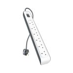 Belkin Surge Protector Extension Lead 6 Sockets 2m White BSV603AF2M image 3