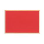 Bi-Office Double-Sided Board Cork Red Felt Pine Frame 60x40cm FB0310010 image 1