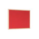 Bi-Office Double-Sided Board Cork Red Felt Pine Frame 60x40cm FB0310010 image 2