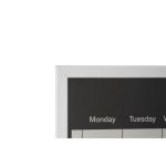 Bi-Office Magnetic Weekly Silver Finish Planner Grey Frame 60x40cm mm03108529 image 3