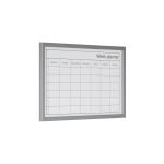 Bi-Office Magnetic Weekly Planner Whiteboard Grey Frame 60x40cm mm03000839 image 2