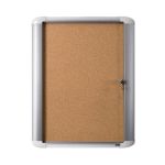 Bi-Office Mastervision Display Case Cork Glass Door Aluminium Frame 9xA4 VT630501750 image 1
