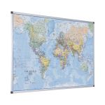 Bi-Office Maya Magnetic World Map Board 120x90cm MAP0100802 image 2