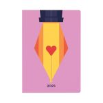 Collins Week To View Diary Peace Love Heart Design A5 E-PLU153.FP-25 image 1