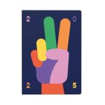 Collins Week To View Diary Peace Sign Design A5 E-PLU153.PZ-25 image 1