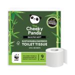 Cheeky Panda Sustainable Bamboo Quilted Toilet Tissue 4-Ply 155 Sheets Per Roll x9 (Pack of 5) QUILT image 3
