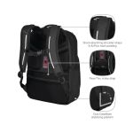 Wenger Cosmic 17 Inch Laptop Backpack with Tablet Pocket Black 653187 image 5
