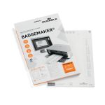 Durable Badgemaker Insert Sheets 61x210mm 150gsm White (Pack of 20) 146002 image 1