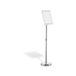 Durable Floor Infostand With Aluminium Snap Frame A4 Silver 479823 image 1