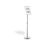 Durable Floor Infostand With Aluminium Snap Frame A4 Silver 479823 image 2