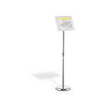 Durable Floor Infostand With Aluminium Snap Frame A4 Silver 479823 image 3