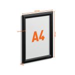 Durable Aluminium Snap Frame Notice Holder A4 Black 479601 image 3