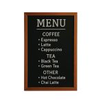 Deflecto Wall Mounted Chalkboard 400x600mm Teak WCB-40-60-TE image 1