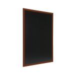 Deflecto Wall Mounted Chalkboard 600x800mm Teak WCB-60-80-TE image 3