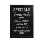 Deflecto Wall Mounted Chalkboard 300x400mm Black WCB-30-40-BLK image 1