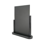 Deflecto Double Sided Small Countertop Chalkboard Information Display Black TCB-SM-BLK image 2