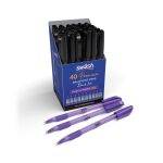 Swash Triangular Ballpoint Pens Rubber-Grip Black (Pack of 40) + 3 Free Purple BBT40BK image 3