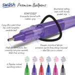 Swash Triangular Ballpoint Pens with Rubber Grip 40 Green + 3 Purple (Pack of 43) BBT40GN image 3