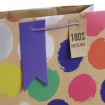 Eurowrap Sketchy Spots Kraft Large Bag (Pack of 6) 32307-2C image 2