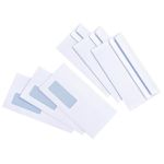 5 Star Envelopes Wallet Press Seal Window 90gsm DL 110x220mm White (Pack of 1000) image 1