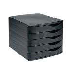 5 Star Desktop 5 Drawer Set A4 Documents up to 260x350mm Black/Black image 1