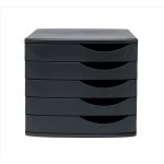 5 Star Desktop 5 Drawer Set A4 Documents up to 260x350mm Black/Black image 2