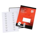 5 Star Office Multipurpose Labels Laser Copier Inkjet 99.1x34mm White (Pack of 1600) image 2