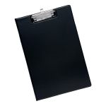 5 Star Office Fold-over Clipboard with Front Pocket Foolscap Black image 1