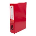 5 Star Office Box File Foolscap Red (Pack of 5) image 1