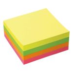 5 Star Sticky Notes Removable Cube Neon Rainbow 76x76mm 397980 image 1