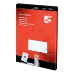 5 Star Multipurpose Labels Laser Copier Inkjet 63.5x46.6mm White (Pack of 1800) image 1
