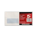 5 Star DL Envelopes Window Peel and Seal 80gsm White (Pack of 25) FS600388 image 1