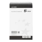 5 Star Shorthand Pad Wirebound 60gsm Ruled 300pp 127x200mm Black/White (Pack of 5) image 1