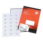 5 Star Office Addressing Labels Inkjet 63.5x46.6mm White (Pack of 1800) image 2