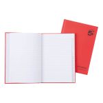 5 Star Office Manuscript Notebook Casebound 70gsm Ruled and Indexed 192pp A5 Red (Pack of 5) image 1
