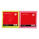 5 Star Office Re-Move Notes Repositionable Neon Pad of 100 Sheets 76x76mm Assorted (Pack of 12) image 3