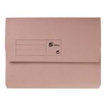 5 Star Office Document Wallet Half Flap 285gsm Recycled Capacity 32mm A4 Buff (Pack of 50) image 1