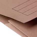 5 Star Office Document Wallet Half Flap 285gsm Recycled Capacity 32mm A4 Buff (Pack of 50) image 2