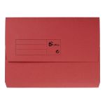 5 Star Office Document Wallet Half Flap 285gsm Recycled Capacity 32mm A4 Red (Pack of 50) image 1