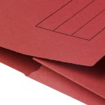 5 Star Office Document Wallet Half Flap 285gsm Recycled Capacity 32mm A4 Red (Pack of 50) image 2