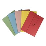 5 Star Office Document Wallet Half Flap 285gsm Recycled Capacity 32mm A4 Yellow (Pack of 50) image 2