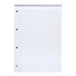 5 Star Office Refill Pad Headbound 70gsm Ruled Margin Punched 4 Hole 160pp A4 Red/White (Pack of 10) image 2