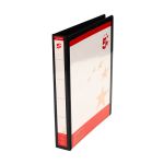 5 Star Office A4 Presentation Ring Binder Polypropylene 25mm 4D-Ring Black (Pack of 10) image 1