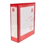 5 Star Office A4 Presentation Ring Binder Polypropylene 65mm 4D-Ring Red (Pack of 10) image 1